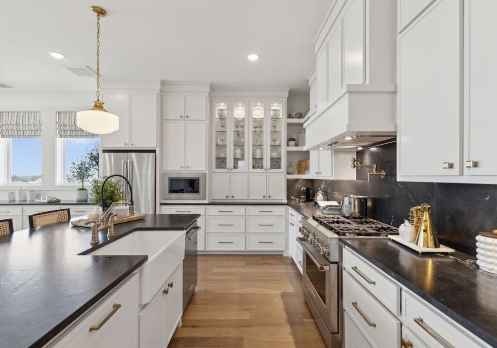 Kitchen in the Lakewood III Floorplan at Painted Tree 50' Series.