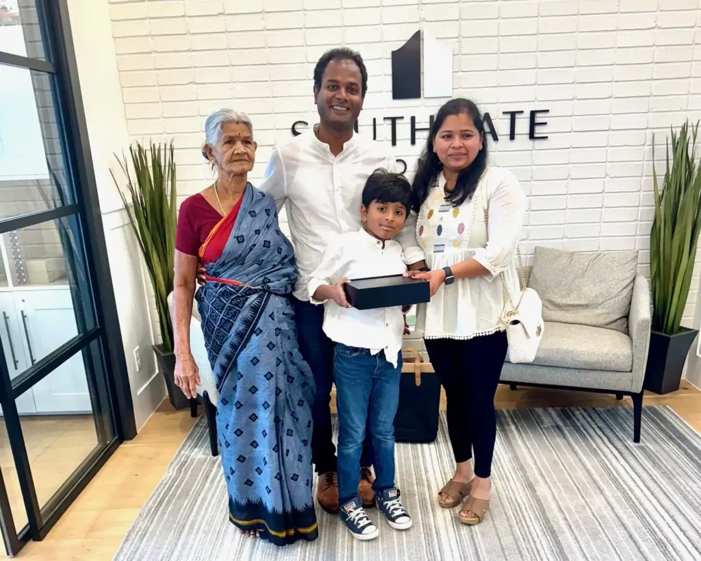 Happy family buying a new Southgate Home