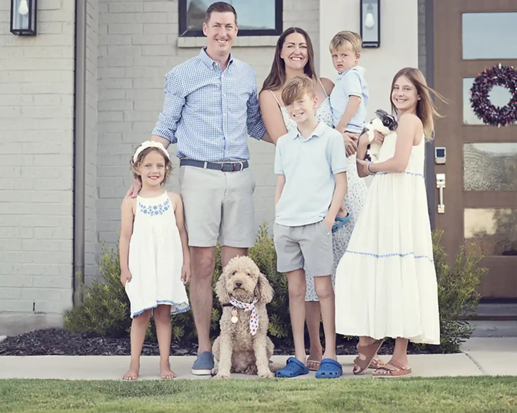 Happy family at their new Southgate Home