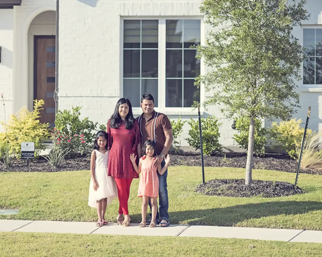 Happy family at their new Southgate Home