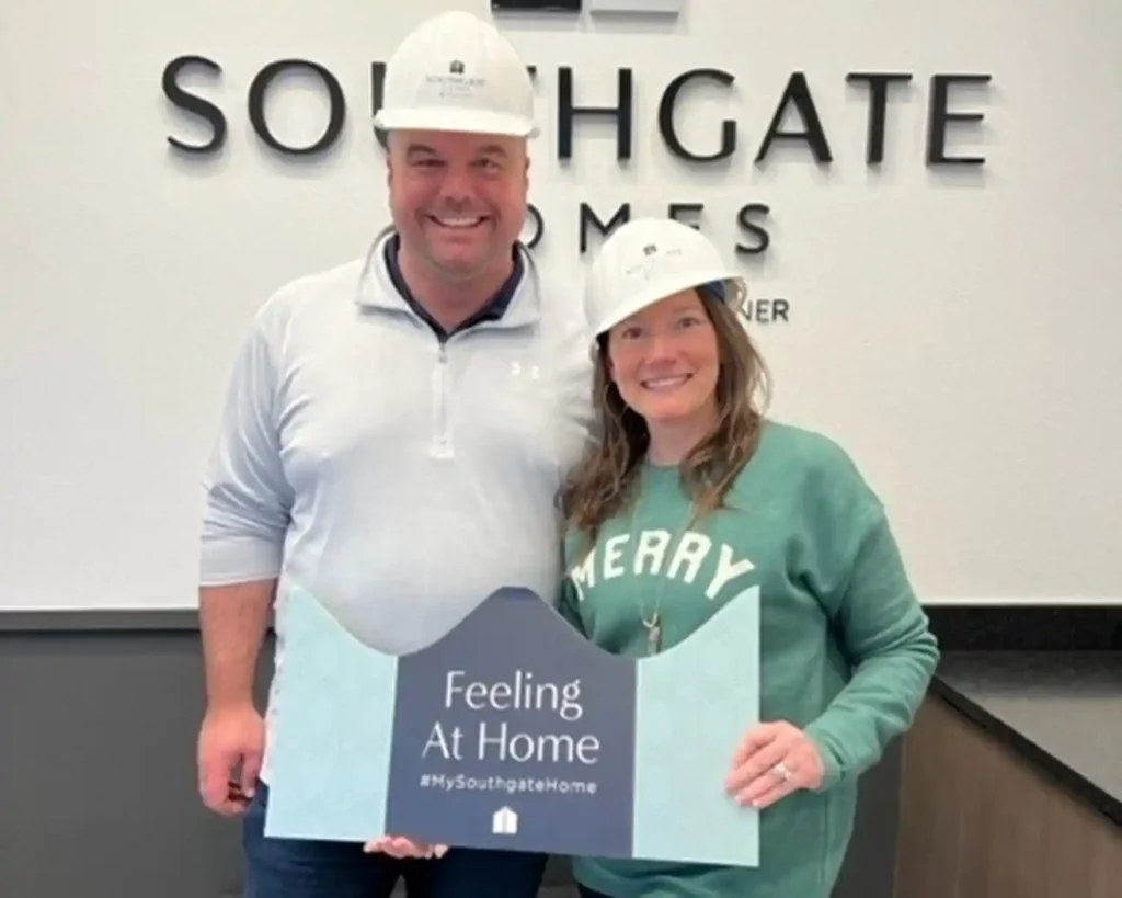 Happy couple buying a new Southgate Home