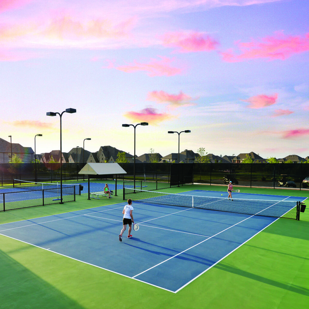Tennis courts at Windsong Ranch in Prosper, TX.