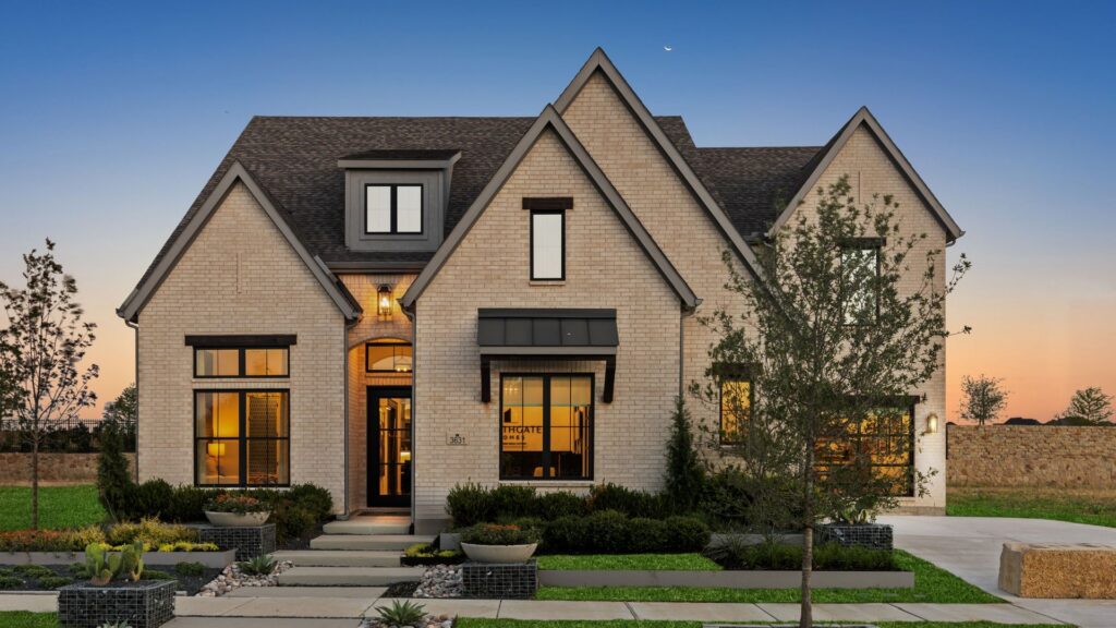 Exterior of the Windsong Ranch Hudson II model home in Prosper, TX.
