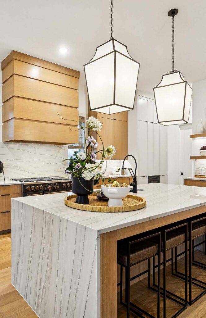 Kitchen in the Prosper Ridge model home.