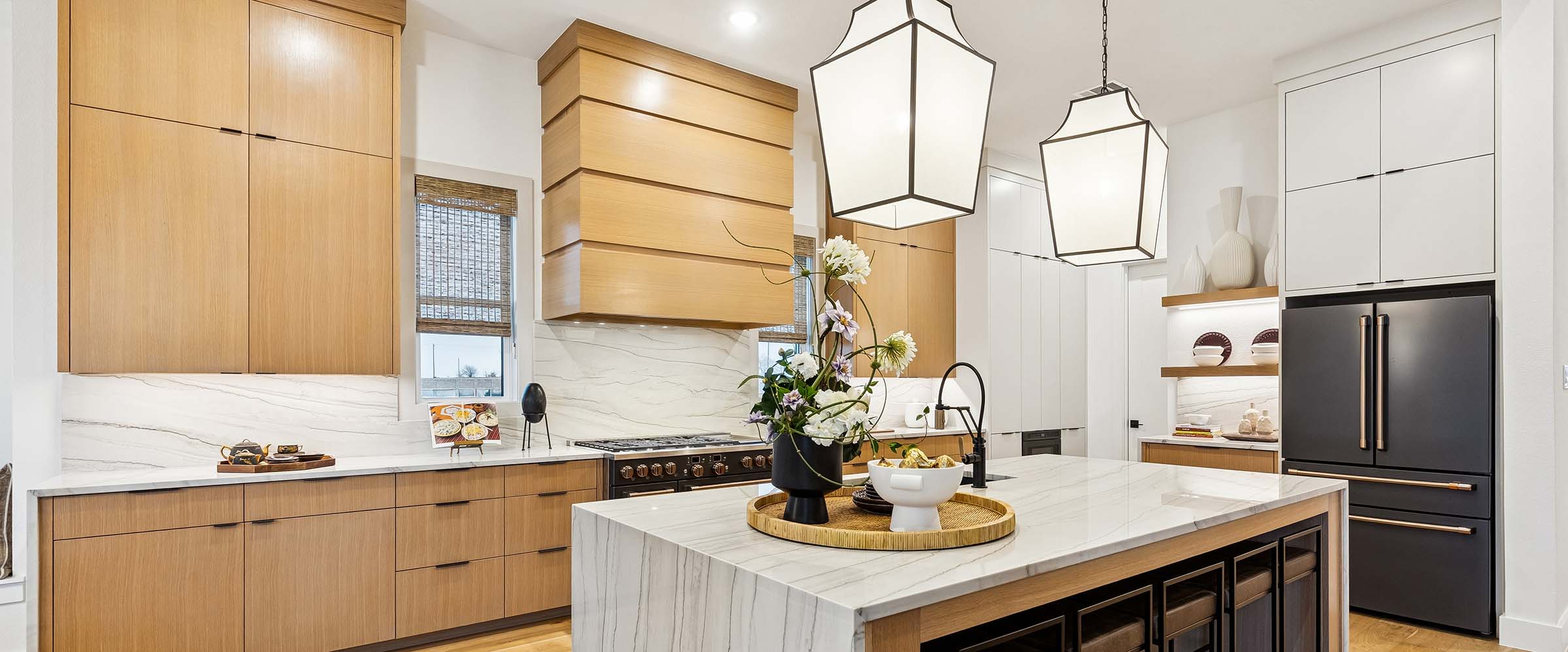Kitchen in the Prosper Ridge model home.