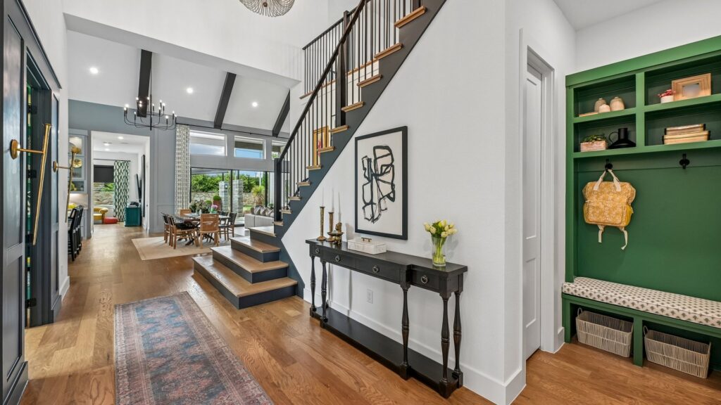 Entry in the Windsong Ranch Hudson II model home in Prosper, TX.